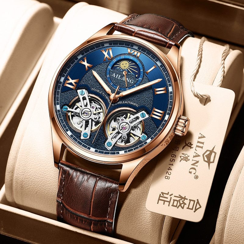 Men's AILANG Double Flywheel Automatic Mechanical Watch