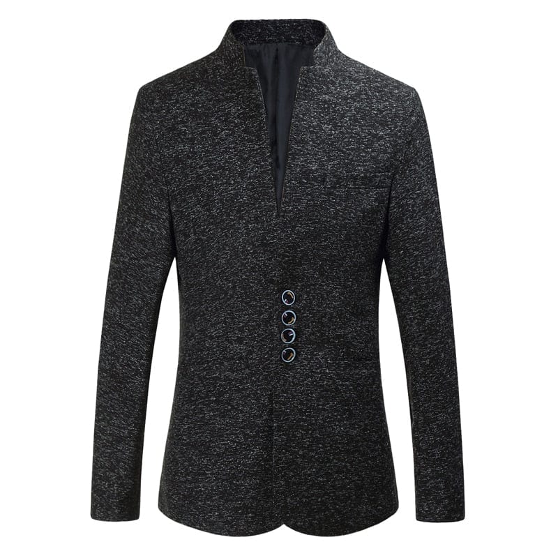 Men's Chinese Stand Collar Printed Blazer Jacket M-5XL