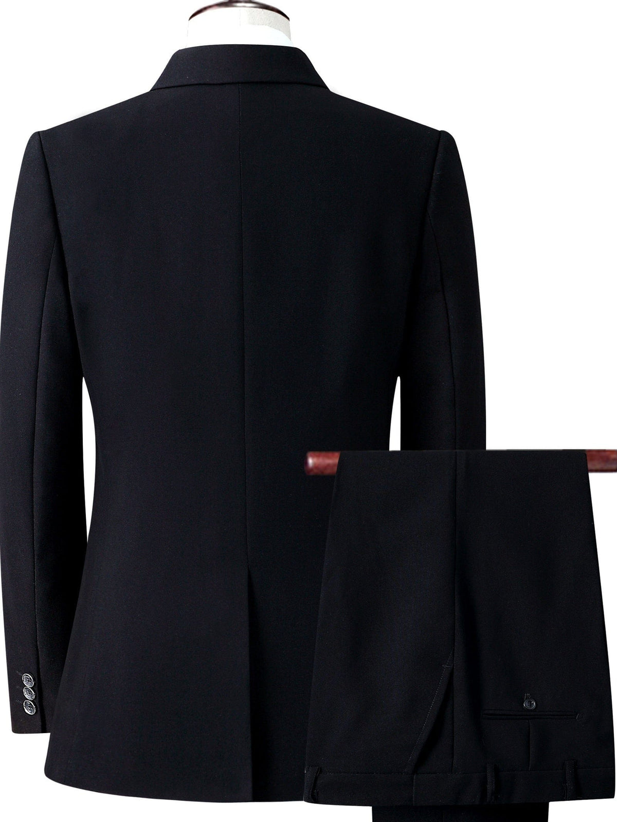 Solid Suits, Men's One Button Slim Fit Business Suit + Dress Pants