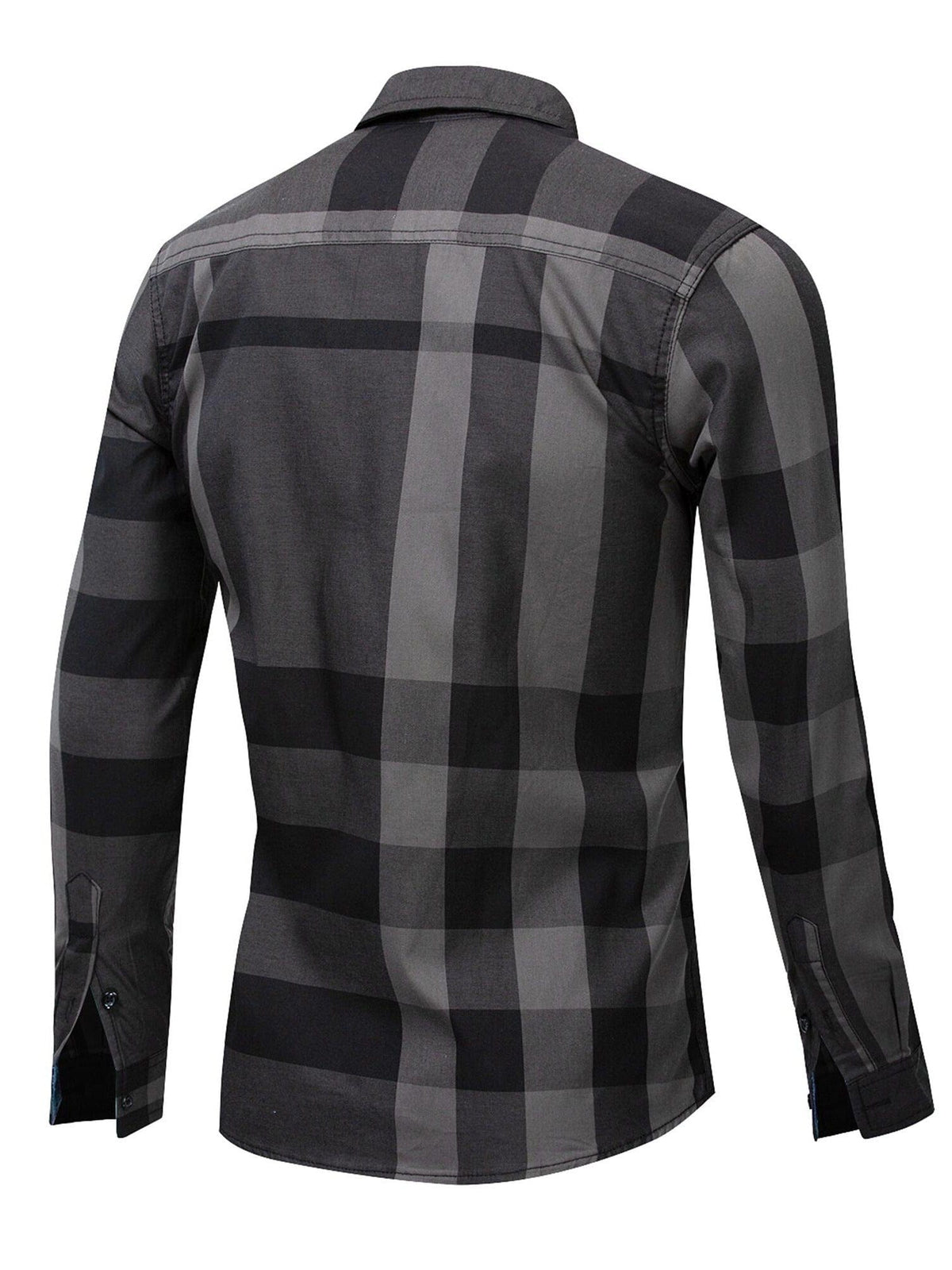 Men's Plaid Long-Sleeve Shirt, Random Pattern (Two Small Sizes)