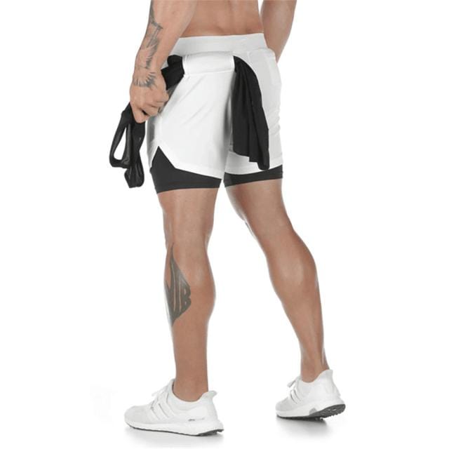 Men's Camo 2-in-1 Quick Dry Gym Running Shorts