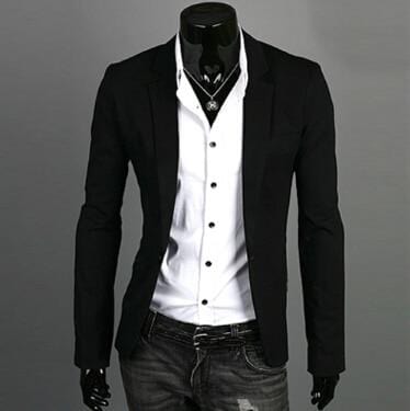 Men's Single Button Slim Fit Casual Blazer Jacket