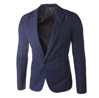 Men's Single Button Slim Fit Casual Blazer Jacket