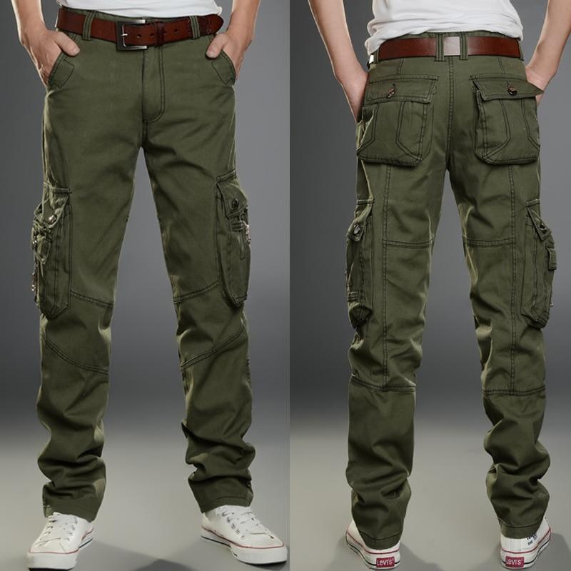 Men's Cotton Cargo Pants — Multi-Pocket, Stretch Fit