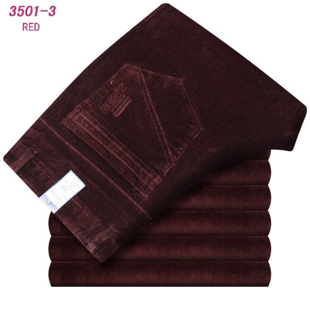 Men's Velvet Corduroy Fleece Straight Trousers