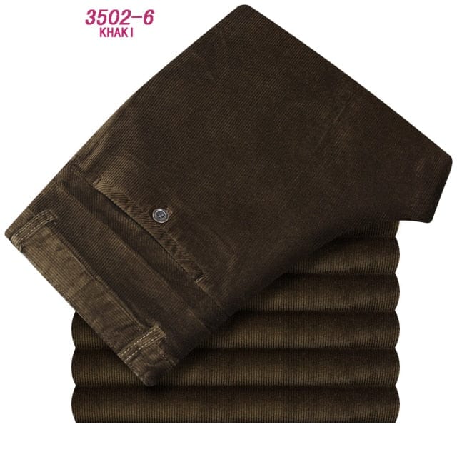 Men's Velvet Corduroy Fleece Straight Trousers