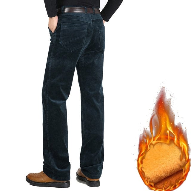 Men's Velvet Corduroy Fleece Straight Trousers