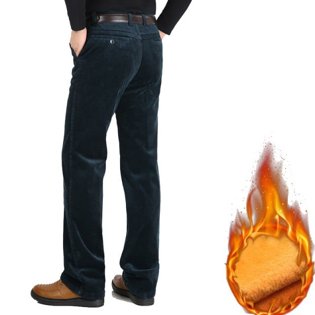 Men's Velvet Corduroy Fleece Straight Trousers