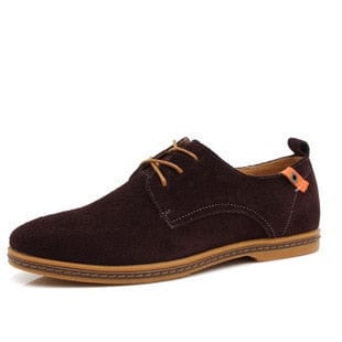 Men's Plus Size Suede Velvet-Lined Lace-Up Casual Shoes