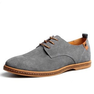 Men's Plus Size Suede Velvet-Lined Lace-Up Casual Shoes