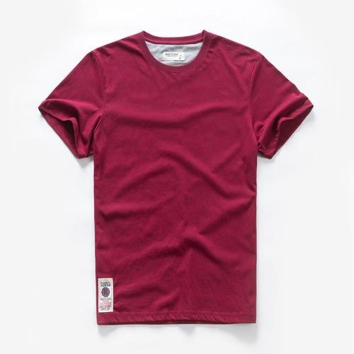 Men's T-shirt Cotton Solid Color t shirt Men Causal O-neck Basic Tshirt Male High Quality Classical Tops