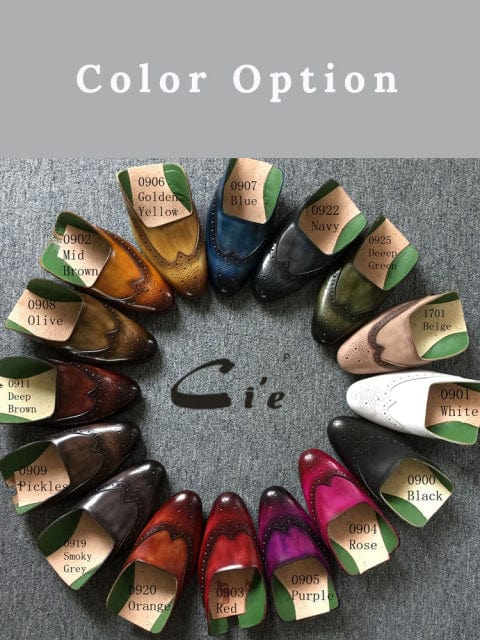 Men's Leather Brogue Classic Office Wedding Dress Shoes DE03