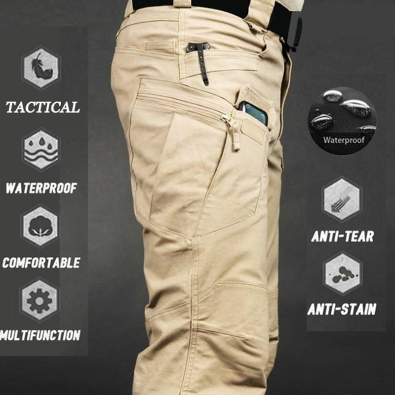 Men's Waterproof Elastic Multi-Pocket Cargo Outdoor Jogger Pants