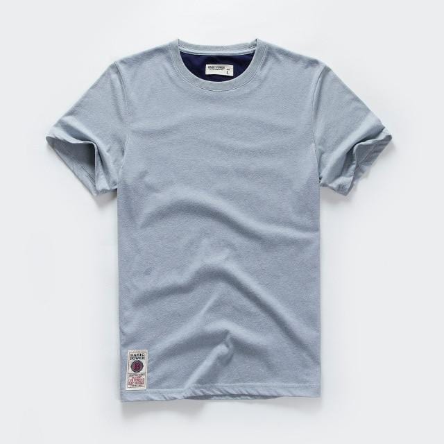 Men's T-shirt Cotton Solid Color t shirt Men Causal O-neck Basic Tshirt Male High Quality Classical Tops