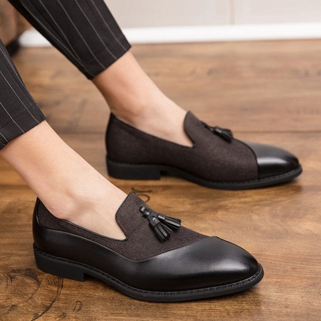 Men's Leather Tassel Moccasin Loafers Driving Shoes Plus Size 48
