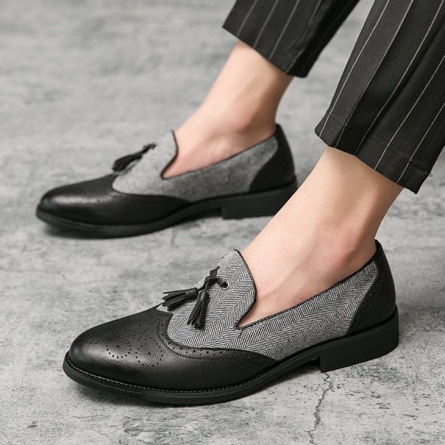 Men's Leather Tassel Moccasin Loafers Driving Shoes Plus Size 48