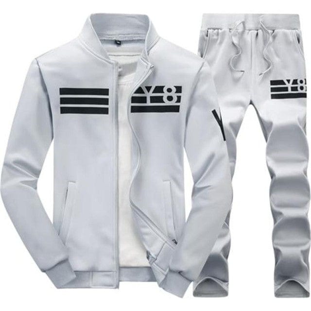 Men's Zipper Sweatshirt and Sweatpants Tracksuit