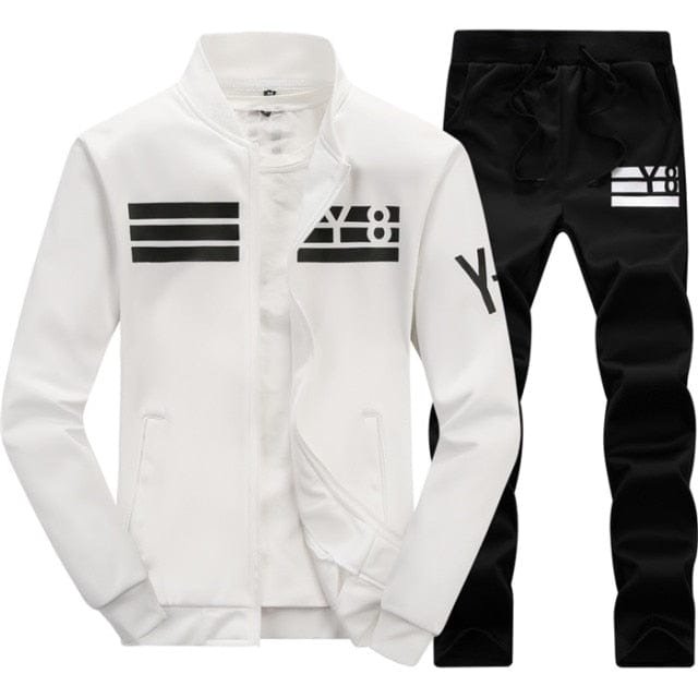 Men's Zipper Sweatshirt and Sweatpants Tracksuit