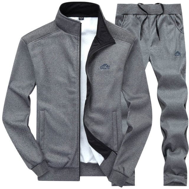 Men's Zipper Sweatshirt and Sweatpants Tracksuit