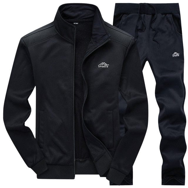 Men's Zipper Sweatshirt and Sweatpants Tracksuit