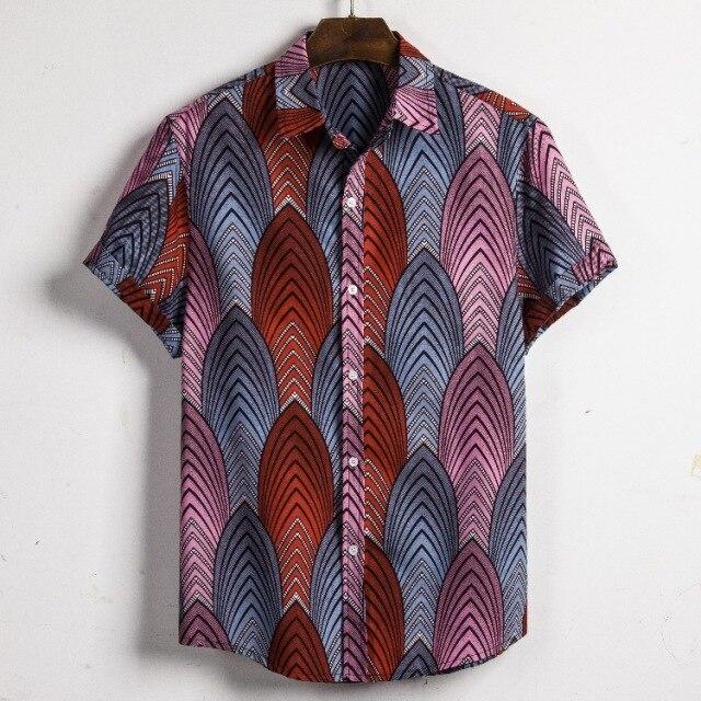 Men Dashiki Loose Blouse Fashion Tee Tops Bazin Riche African India Casual T Shirt Ankara Homme Short Sleeve Print Retro Clothes