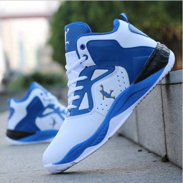 Men's High-Top Leather Cushioned Light Basketball Sneakers