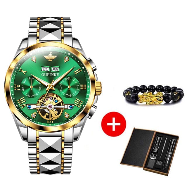 Men's Tungsten Steel Automatic Mechanical Wrist Watch