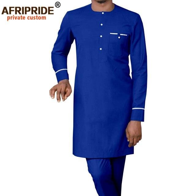 Men's African Dashiki Shirt and Pants Tracksuit Set