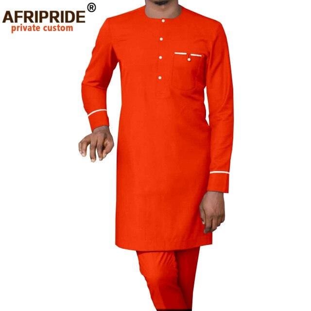 Men's African Dashiki Shirt and Pants Tracksuit Set