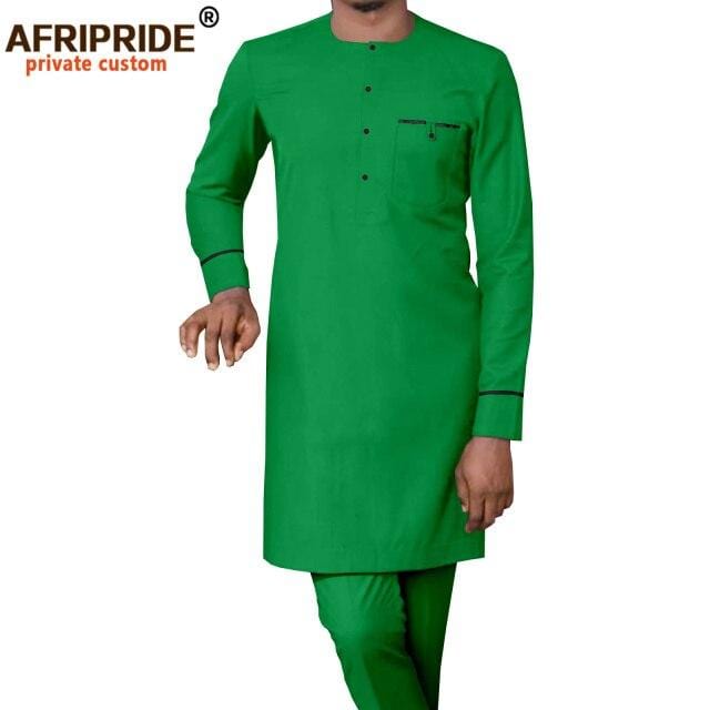 Men's African Dashiki Shirt and Pants Tracksuit Set