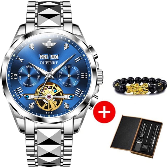 Men's Tungsten Steel Automatic Mechanical Wrist Watch