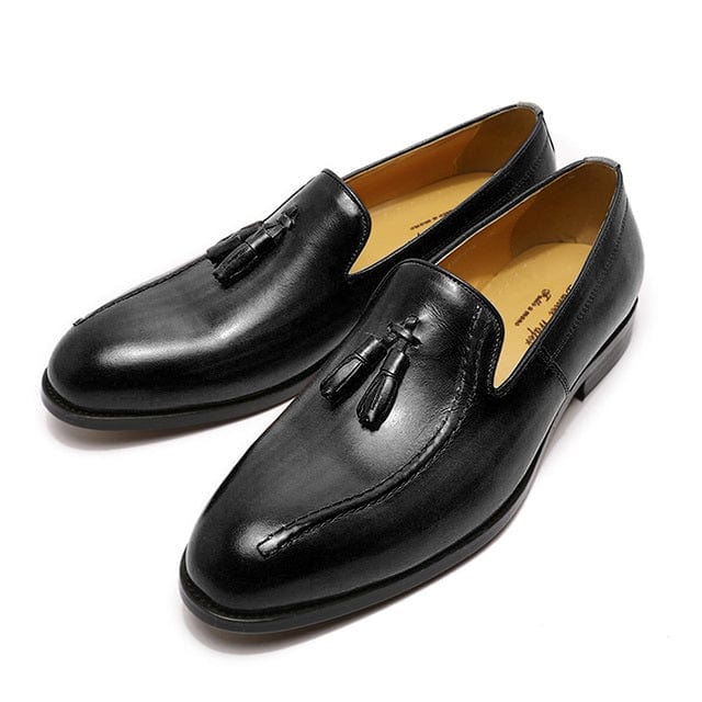 Men's tassel loafers side view