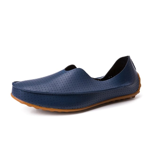 Men's Leather Slip-On Casual Loafers, Breathable Driving Shoes