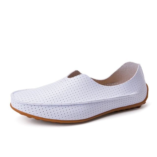 Men's Leather Slip-On Casual Loafers, Breathable Driving Shoes