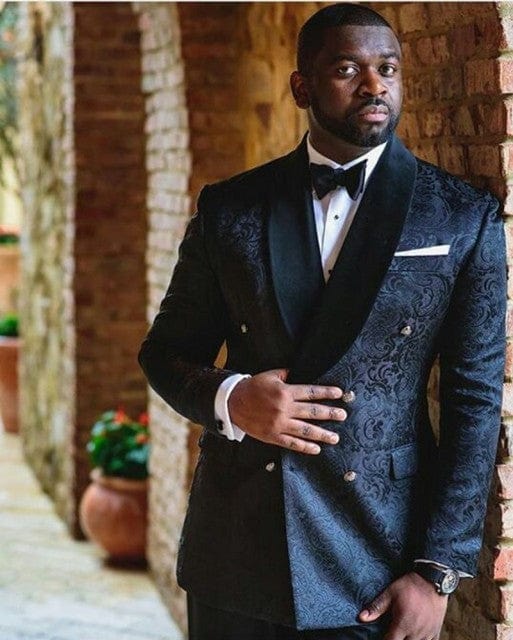 Men's Shiny Silver Grey Peak Lapel Wedding Tuxedo Set