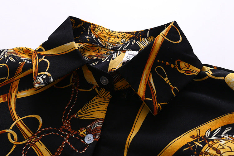 Women's Vintage Button Loose Casual Shirt Blouse Cardigan