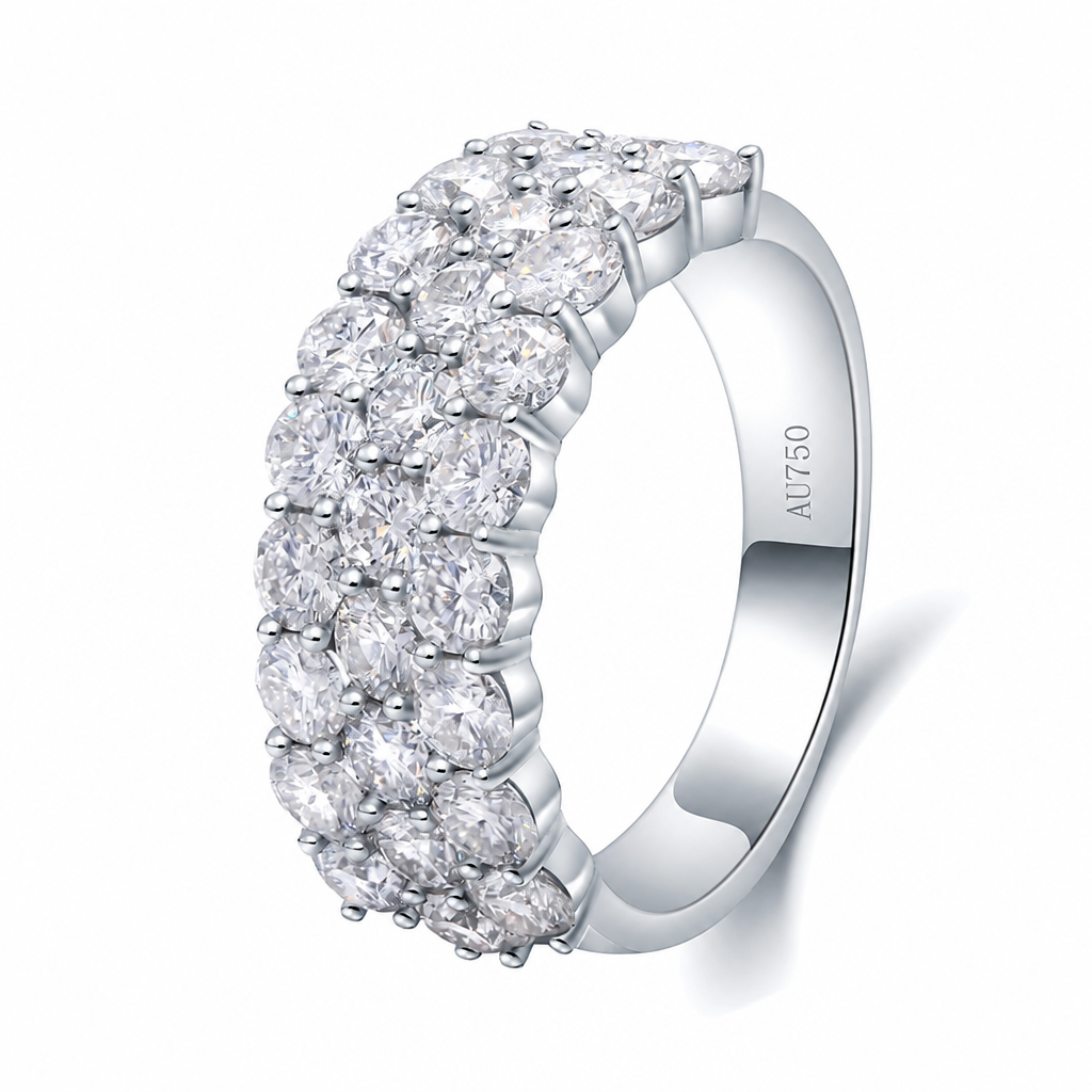 Men's AEAW 2.8ctw moissanite S925 engagement band