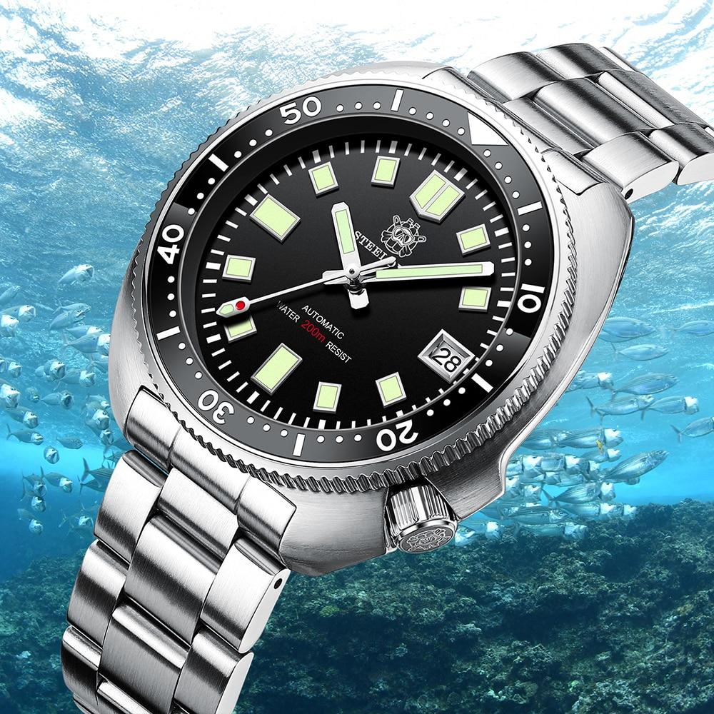 Men's Steeldive dive watch 44mm ceramic bezel clean product photo