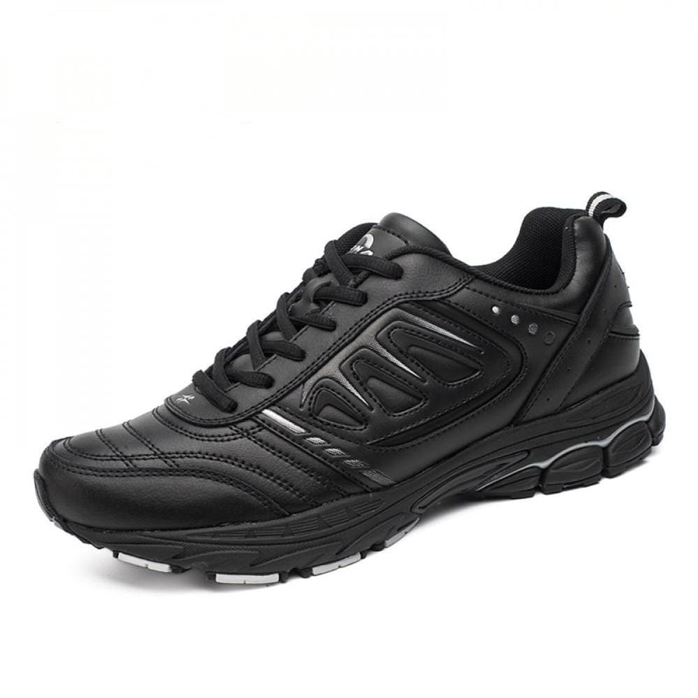 Men's black lightweight running shoes clean product photo