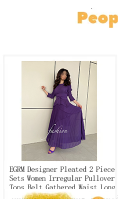Women's Gradient Pleated Belted Top and A-Line Dress Set