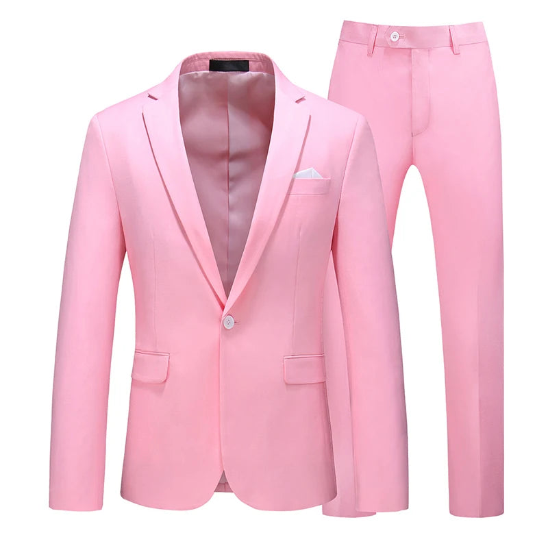 Men's 2-Piece Wedding Suit — Slim Fit Jacket & Pants