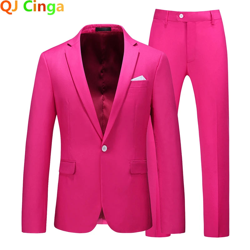 Men's 2-Piece Wedding Suit — Slim Fit Jacket & Pants