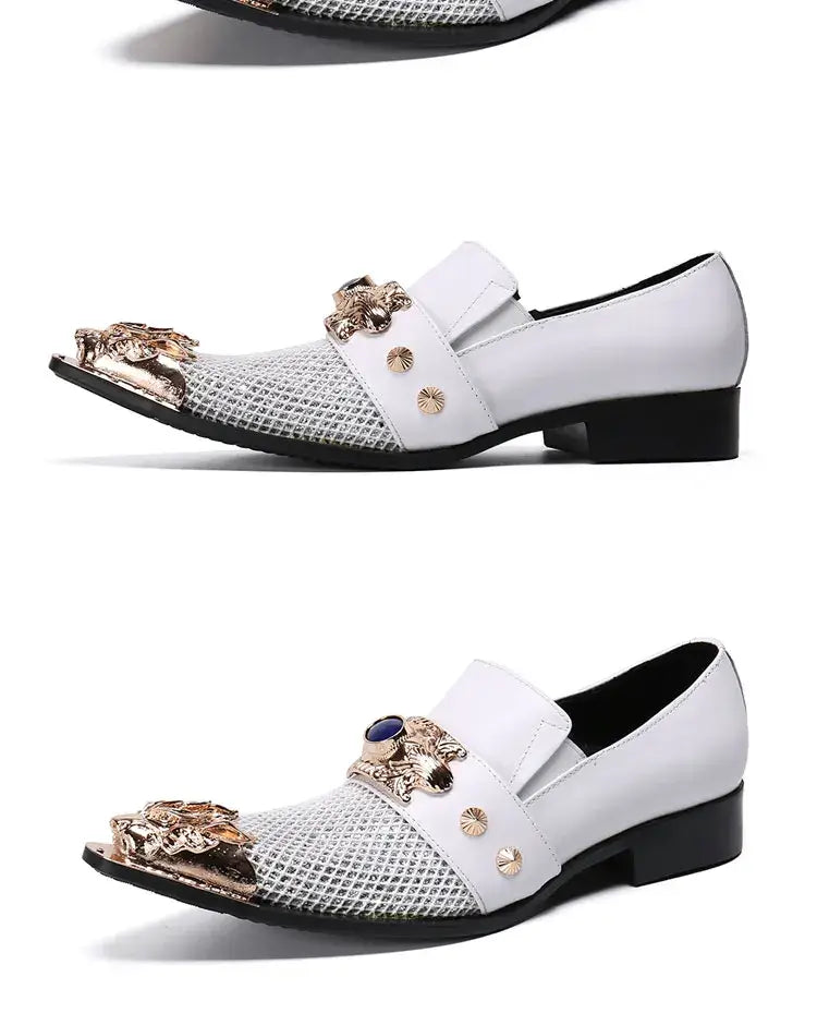 Men's Breathable Leather Business Banquet Party Wedding Dress Shoes