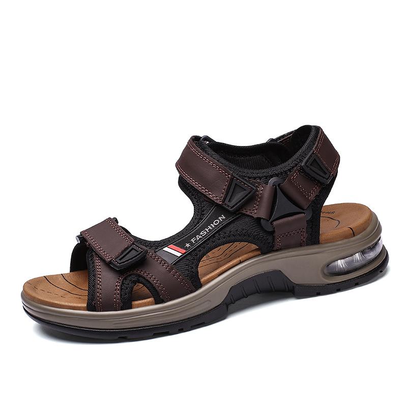 Men's Genuine Leather Gladiator Beach Sandals