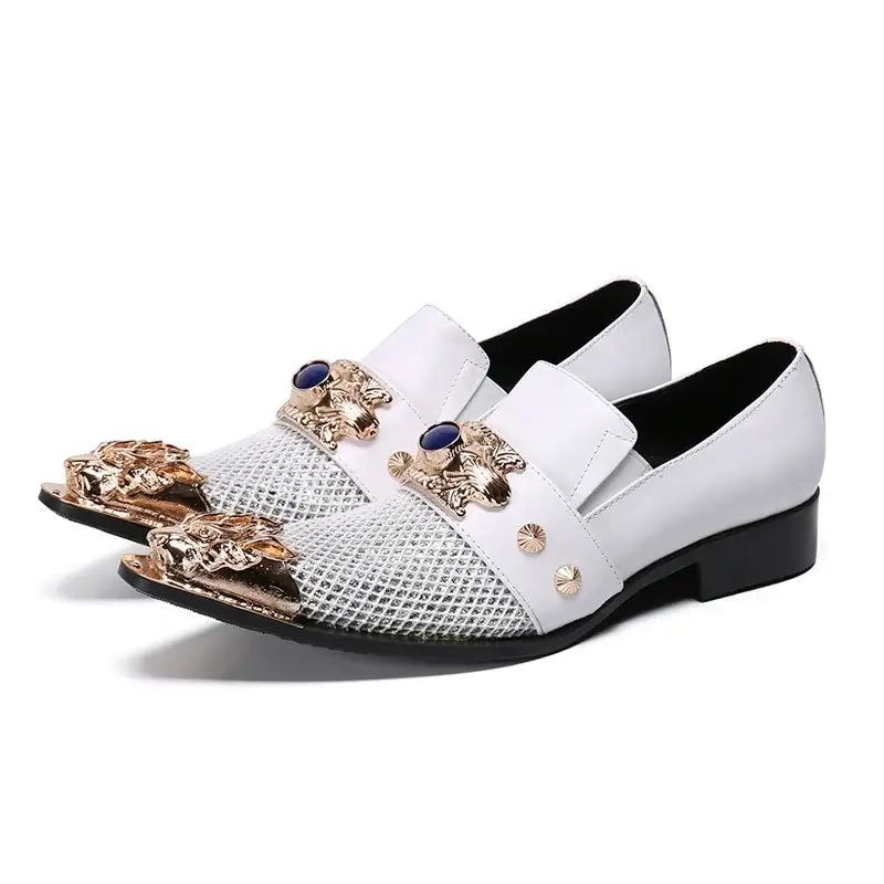 Men's Breathable Leather Business Banquet Party Wedding Dress Shoes