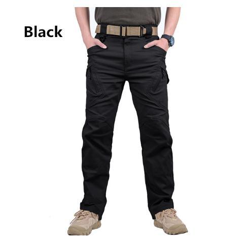 Men's black tactical cargo pants product photo