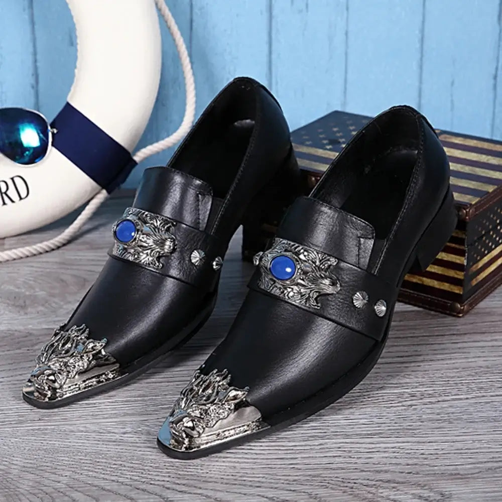 Men's Breathable Leather Business Banquet Party Wedding Dress Shoes