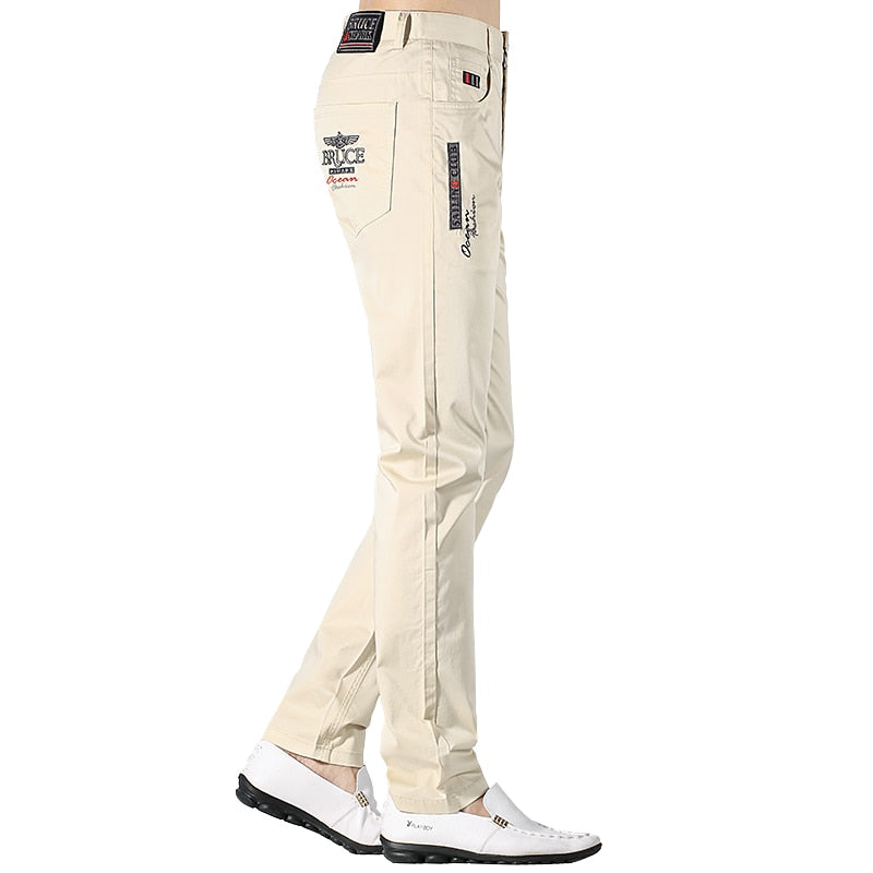 Men's Cotton Stretch Straight Casual Pants 2026