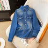 Women's Retro Loose Casual Denim Shirt