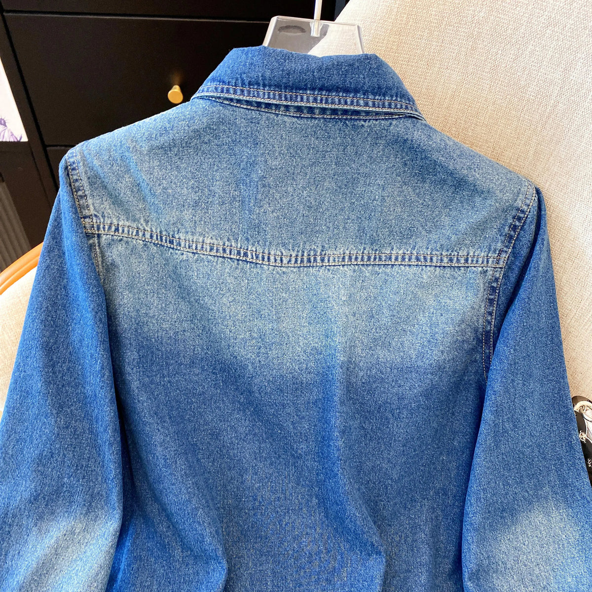 Women's Retro Loose Casual Denim Shirt